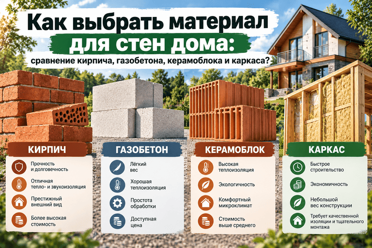 Как выбрать материал для стен дома